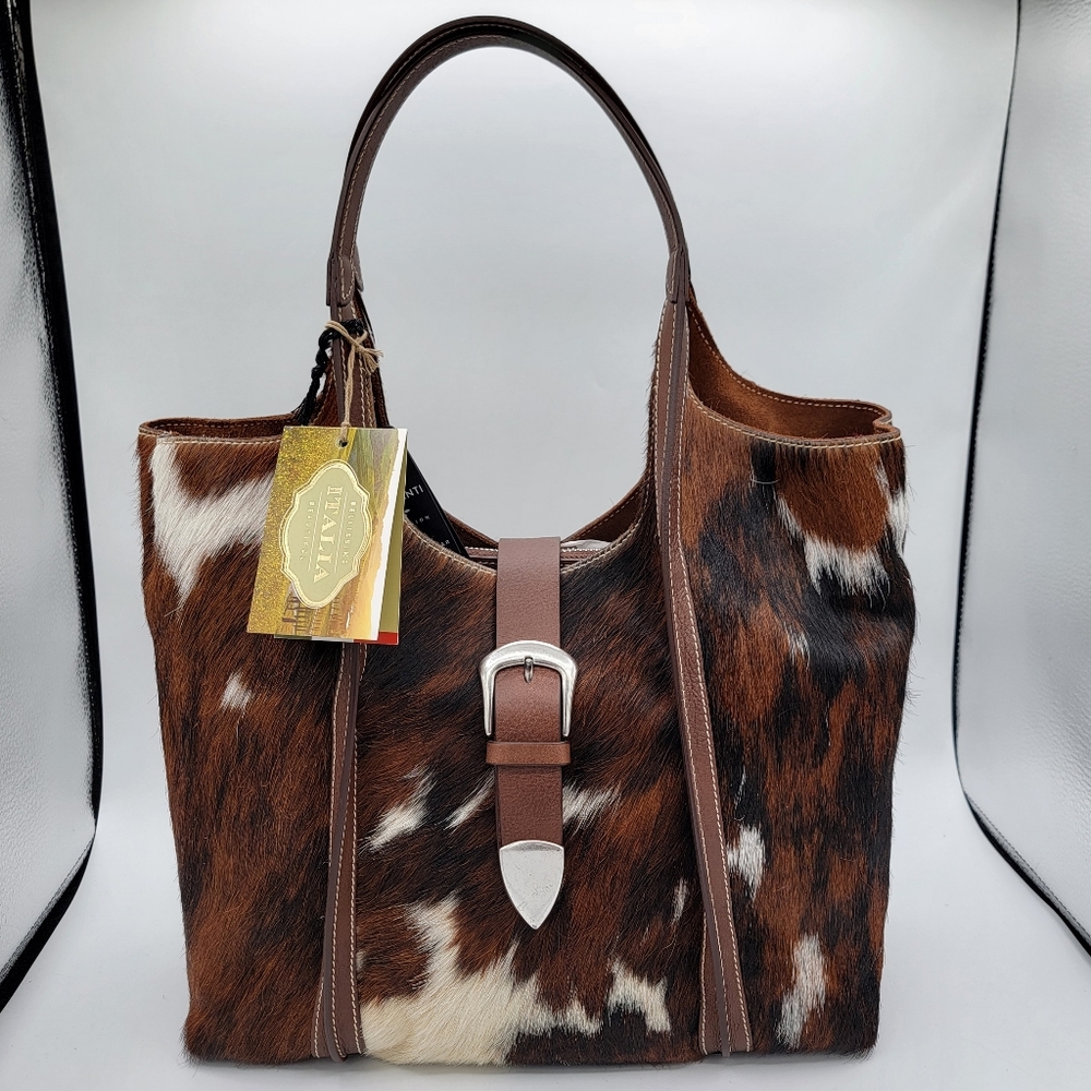 Calf Hair Leather Shoulder Bag NEW #2872